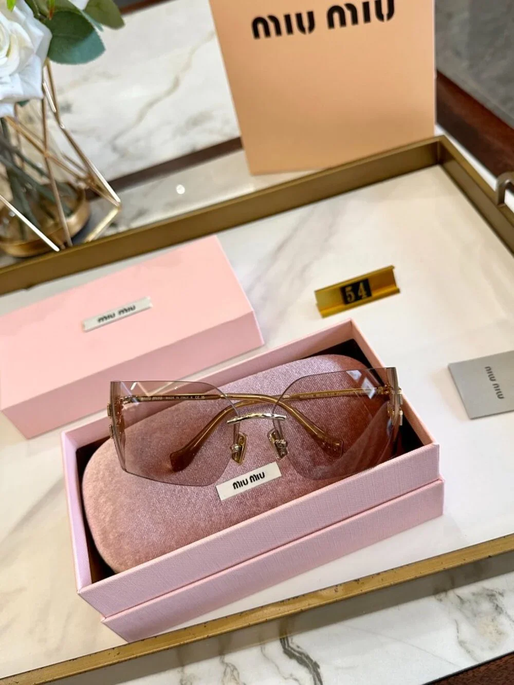 Miu Miu Rimless Gradient Sunglasses